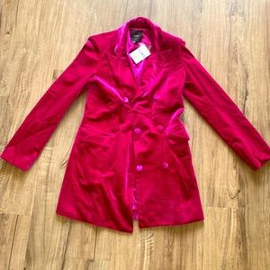 Purple/Fuchsia Velvet Blazer